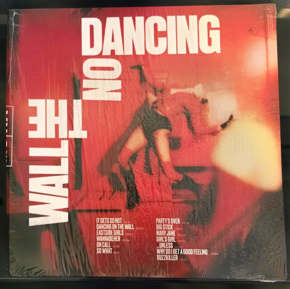 Image of Back Cover of LP - NEW/NEW - MUNA, Dancing On The Wall (Saddest Factory; SAD028LP-C1, Europe 2026, Inner, Clear Red), , MUNA s journey has always been about holding space for the complex, messy, ecstatic realities of life, and with their fourth album, Dancing On The Wall, they ve never been sharper, darker, or more exhilarating. Emerging from the sparkly, confetti-strewn heights of their 2022 self-titled record, MUNA now channel the anxious, uncertain energy of living in a Los Angeles defined by po