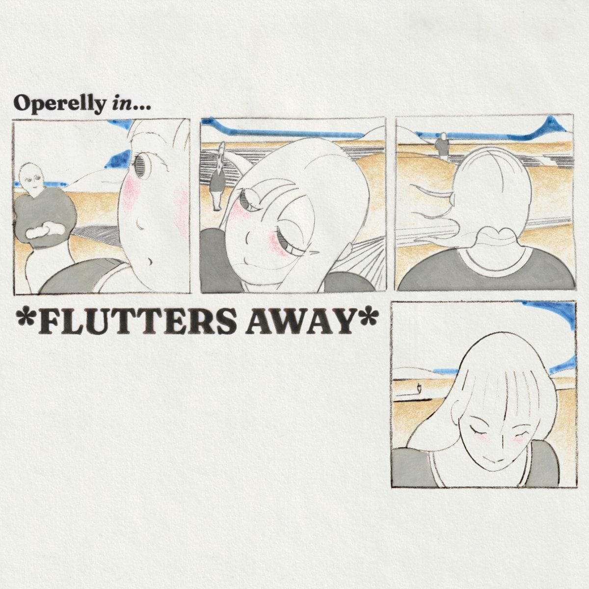Image of Front Cover of LP - NEW/NEW - OPERELLY, *FLUTTERS AWAY* / Handwriting Practice No. 1 (deadAir; DA26, Europe 2026, Inner, Ultra Clear Vinyl), , *FLUTTERS AWAY*  follows last year's debut EP,  Handwriting Practice No. 1 , which established Operelly as one of the most exciting new voices in music. The upcoming EP tells the story of a relationship breaking downamidst miscommunication. Delicate electro-acoustic arrangements (dubbed "tiptoe music" by Operelly) intersperse with the static sounds of radio