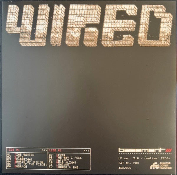 Image of Back Cover of LP - NEW/NEW - BASEMENT, WIRED (Run For Cover Records; RFC288LP-C5, UK 2026, Poster, Sticker Set, Wired Swirl Vinyl - First Run Club Edition, Spring 2026 CD Sampler), ,  - 1916411C