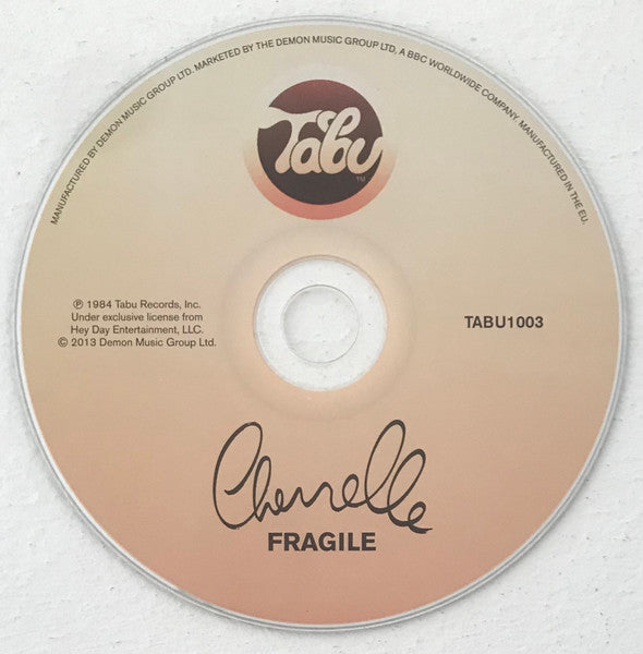 Image of Label Cover of CD - EX/EX - CHERRELLE, Fragile (Tabu Records; TABU1003, UK 2013 Reissue), ,  - 1556081S