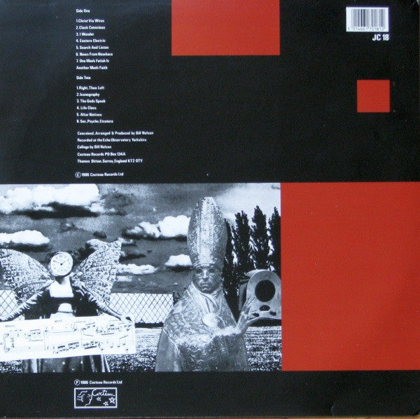 Image of Back Cover of LP - VG/VG+ - ORCHESTRA ARCANA, Iconography (Cocteau Records; JC 18, UK 1986, Bill Nelson), ,  - 1526066E