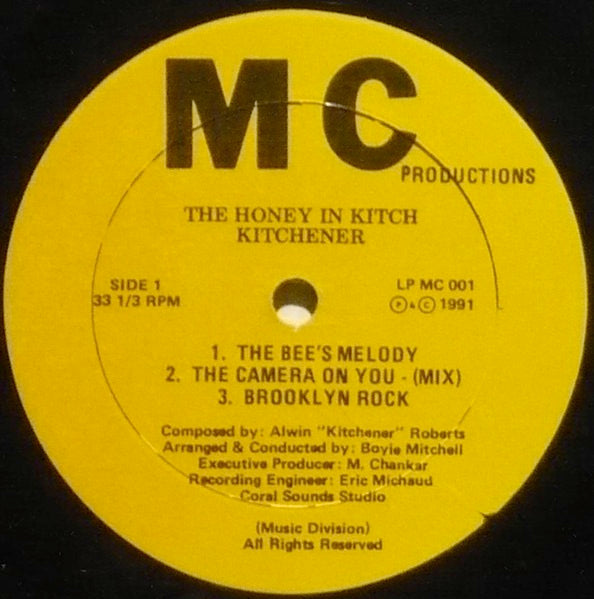 Image of Label Cover of LP - VG+/VG+ - LORD KITCHENER, The Honey In Kitch (MC Productions; LP MC 001, Trinidad & Tobago 1991), ,  - 1516121C