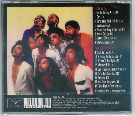 Image of Back Cover of CD - VG+/EX - BAR-KAYS, Too Hot To Stop & Flying High On Your Love (SuperBird; SBIRD 0022 CD, Europe 2010), ,  - 1556114S