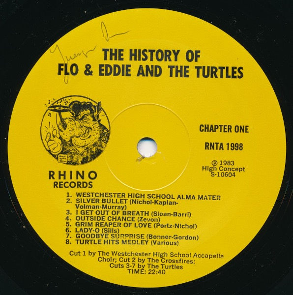 Image of Label Cover of 3xLP - VG/VG - FLO & EDDIE, THE TURTLES, The History Of Flo & Eddie And The Turtles (Rhino Records; RNTA 71998, US 1983, Box Set, 3 Plain White Card Inners, Booklet ), Strong VG Throughout. ,  - 1516101C