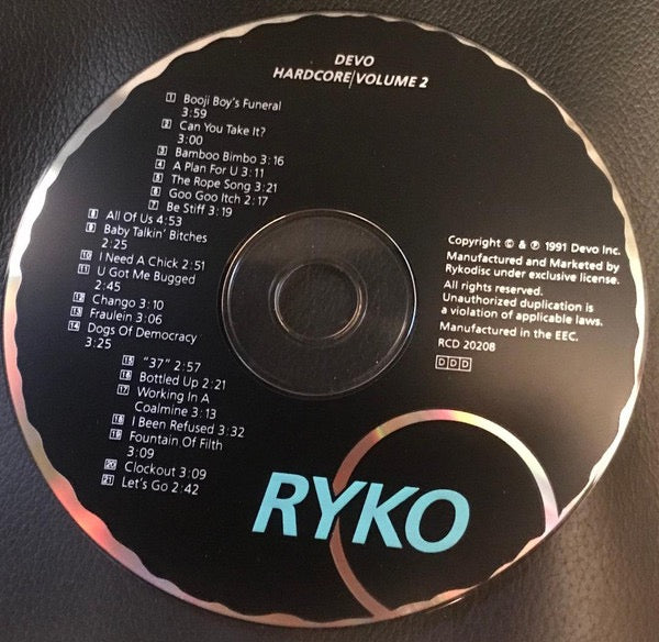 Image of Label Cover of CD - VG+/VG - DEVO, Hardcore Devo Vol.2 1974-1977 (Rykodisc; RCD 20208, Europe 1991, Jewel Case), ,  - 1536014E