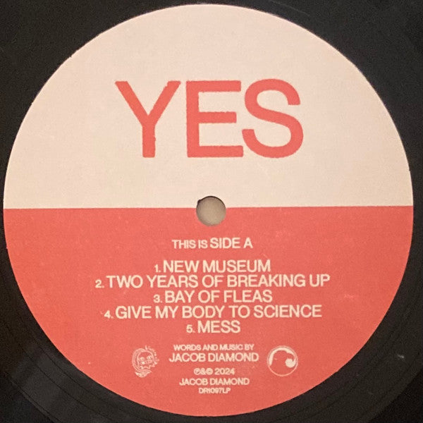 Image of Label Cover of LP - EX/EX - JACOB DIAMOND, Yes Angel (Dalliance Recordings ; DR1097LP, Australia 2024, Eco-Mix Vinyl), ,  - 1526189E