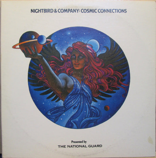 Image of Front Cover of 2xLP - VG+/VG+ - YES / STEPHEN BISHOP / JOHN KLEMMER, Nightbird & Company: Cosmic Connections (The National Guard; 75403, US 1977, Gatefold), Interviews with Rick Wakeman and Steve Howe from "Going For The One" era.,  - 1526210E