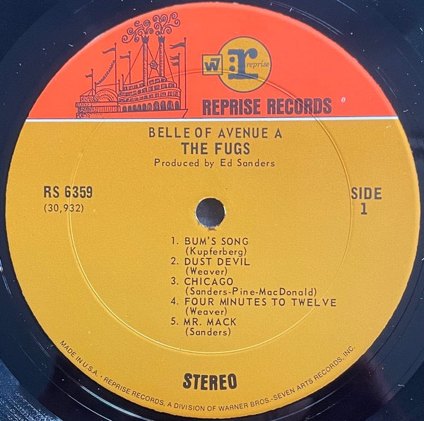 Image of Label Cover of LP - VG/VG+ - THE FUGS, The Belle Of Avenue A (Reprise Records; RS 6359, US 1969, Pasteback Sleeve, Company Inner, Pitman Pressing), Cut-out (Corner cut),  - 1516111C