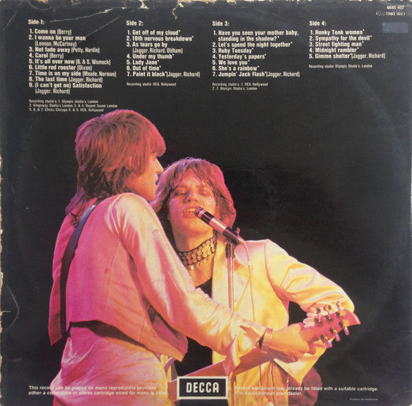Image of Back Cover of 2xLP - VG/VG+ - THE ROLLING STONES, Stones Story (Decca; 6645407, Netherlands 1976 Reissue, Gatefold, Booklet), ,  - 1526229E