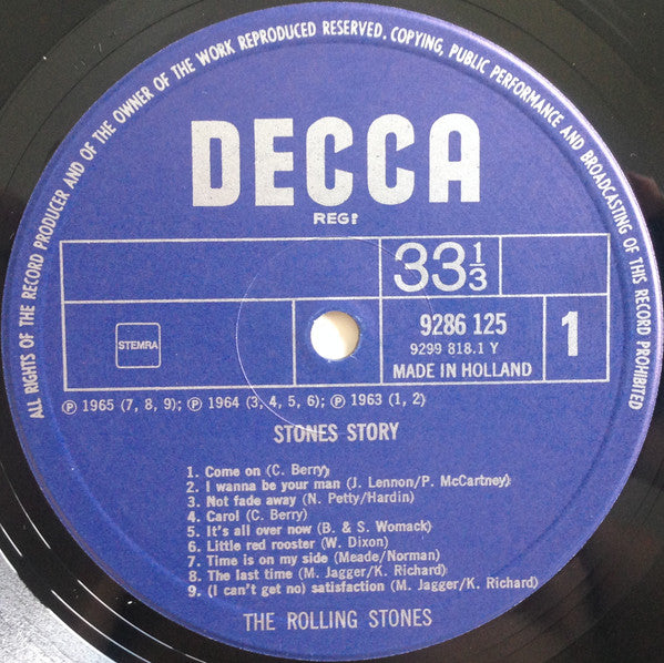 Image of Label Cover of 2xLP - VG/VG+ - THE ROLLING STONES, Stones Story (Decca; 6645407, Netherlands 1976 Reissue, Gatefold, Booklet), ,  - 1526229E