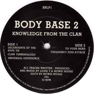 Image of Front Cover of 12" - /VG - BODY BASE 2, Knowledge From The Clan (Body Base; BBLP 1, UK 1991), ,  - 1546123S