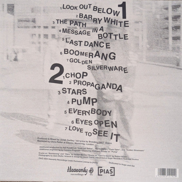 Image of Back Cover of LP - EX/VG+ - REVIVAL SEASON, Golden Age Of Self Snitching (Heavenly Recordings; HVNLP221, UK 2024, Insert, Stereo), ,  - 1726256E