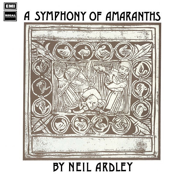 Image of Front Cover of LP - G+/VG - NEIL ARDLEY, A Symphony Of Amaranths (Regal Zonophone; SLRZ 1028, UK 1972), Sleeve is wavy from water damage and has some surface tears to base. Disc has some light storage marks from poly-lined inner but plays well with minimal surface noise.,  - 1516283C