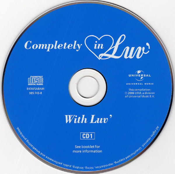 Image of Label Cover of 4xCD - VG/VG+ - LUV', Completely In Luv' (Universal Music; 985 743-7, Netherlands 2006, Booklet), Genearl Wear on Jewel Case, Strong VG,  - 1556122S