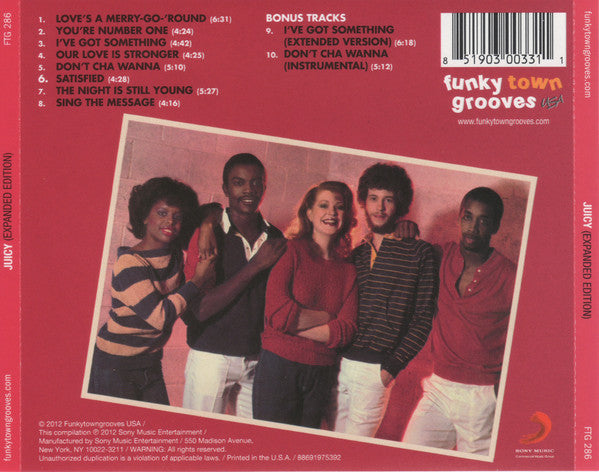 Image of Back Cover of CD - EX/EX - JUICY, Juicy (Funkytowngrooves; FTG-286, US 2012 Reissue, Expanded Edition), Opened Instore,  - 1556225S