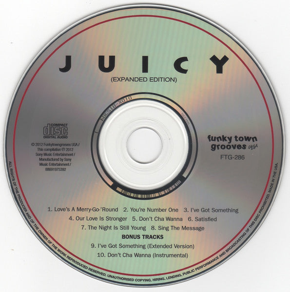 Image of Label Cover of CD - EX/EX - JUICY, Juicy (Funkytowngrooves; FTG-286, US 2012 Reissue, Expanded Edition), Opened Instore,  - 1556225S