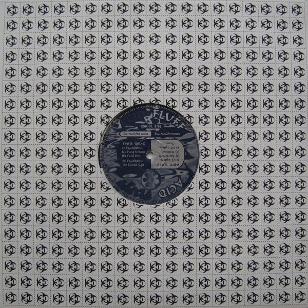 Image of Front Cover of 12" - G/VG - PSYCOMETRIC / DJ CYCLONE, Acid Fluff (Acid Fever Records; MDMA-FL 9701, UK 1997, Company Sleeve), Record has very slight warp. Sleeve damaged. dented and creased at edges and corners. Old ripped price sticker on there too, A1	DJ Cyclone   Spare PartsA2	DJ Cyclone   MeltdownA3	DJ Cyclone   ChaosB1	Psycometric   Piano DreamsB2	Psycometric   Funk BitsB3	Psycometric   The Kaison Ogle - 1516273C