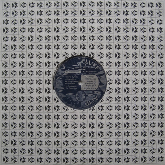 Image of Front Cover of 12" - G/VG - PSYCOMETRIC / DJ CYCLONE, Acid Fluff (Acid Fever Records; MDMA-FL 9701, UK 1997, Company Sleeve), Record has very slight warp. Sleeve damaged. dented and creased at edges and corners. Old ripped price sticker on there too, A1	DJ Cyclone   Spare PartsA2	DJ Cyclone   MeltdownA3	DJ Cyclone   ChaosB1	Psycometric   Piano DreamsB2	Psycometric   Funk BitsB3	Psycometric   The Kaison Ogle - 1516273C