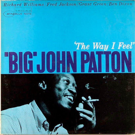 Image of Front Cover of LP - G+/G - 'BIG' JOHN PATTON, 'The Way I Feel' (Blue Note; BLP 4174, US 1964, Pasteback Sleeve, Mono), Heavy edge wear and beginings of splits on top and bottom seam. Disc has lots of light marks but plays well with light surface noise.,  - 1516365C