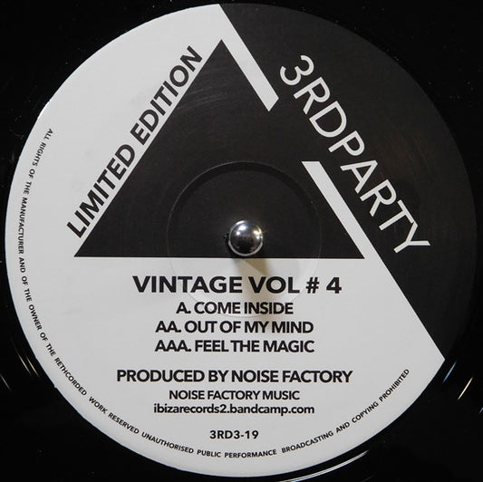 Image of Front Cover of 12" - /VG+ - NOISE FACTORY, Vintage Vol # 4 (3rd Party; 3RD3-19, UK 2019 Reissue), ,  - 1546214S