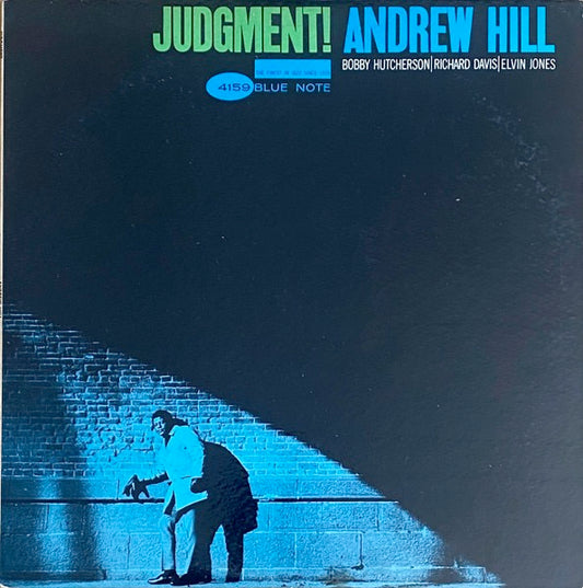 Image of Front Cover of LP - G+/G - ANDREW HILL, Judgment! (Blue Note; BLP 4159, US 1964, Pasteback Sleeve, Mono, DG Side 1 Only), Splits to top and bottom seam + early ring wear. Vinyl has lots of marks but plays well with minimal surface noise. No skips, jumps or clicks.,  - 1516368C