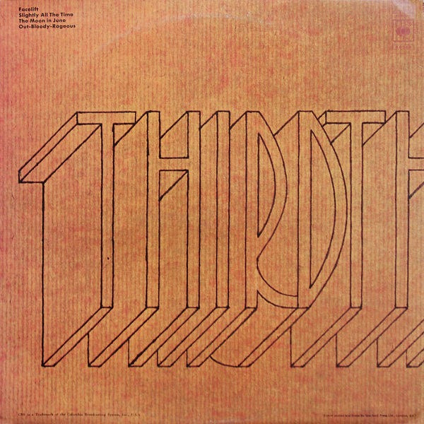 Image of Back Cover of 2xLP - VG/VG - SOFT MACHINE, Third (CBS Orange Labels; 66246, UK 1970, Gatefold, A1, B1, C1, D2), Edge and Ring Wear, Company Inners,  - 1726526E