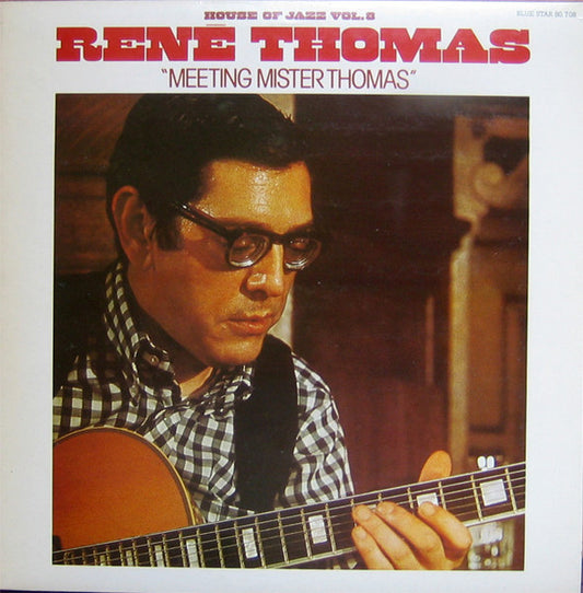 Image of Front Cover of LP - G+/VG+ - REN  THOMAS, "Meeting Mister Thomas" (Blue Star; 80.708, France 1976), Bottom Seam Split for 10cm,  - 1526244E