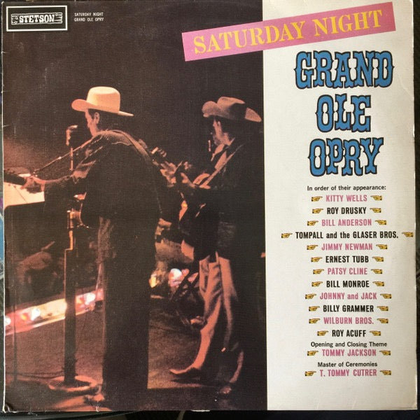 Image of Front Cover of LP - VG/VG+ - VARIOUS, Saturday Night - Grand Ole Opry (Stetson; HAT 3059, UK 1980s Reissue), ,  - 1516492C
