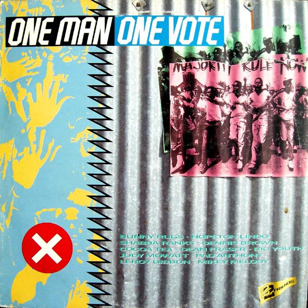 Image of Front Cover of LP - VG/VG+ - VARIOUS ARTISTS, One Man One Vote (Greensleeves Records; GREL 160, UK 1991), ,  - 1516449C