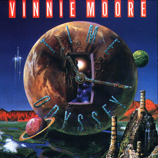 Image of Front Cover of LP - VG+/VG+ - VINNIE MOORE, Time Odyssey (Squawk; 834 634-1, UK 1988), ,  - 1526282E