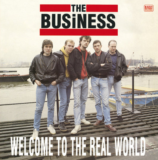 Image of Front Cover of LP - VG/G+ - THE BUSINESS, Welcome To The Real World (Daily Records; DAY.04VS, Spain 2014 Reissue, Inner), ,  - 1526317E
