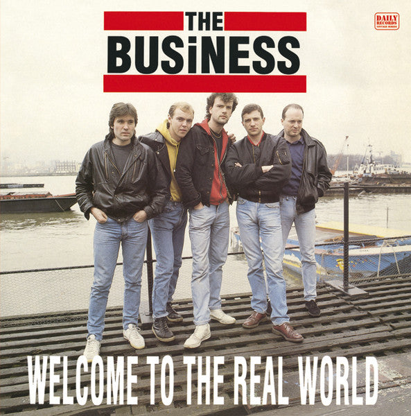Image of Front Cover of LP - VG/G+ - THE BUSINESS, Welcome To The Real World (Daily Records; DAY.04VS, Spain 2014 Reissue, Inner), ,  - 1526317E