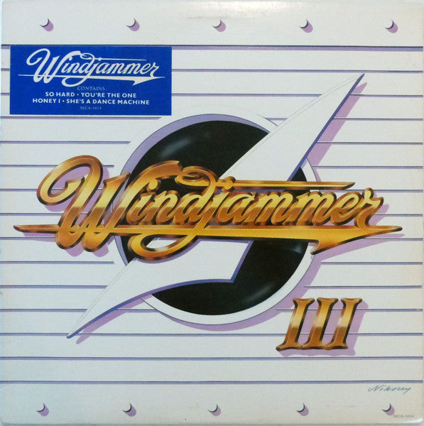 Image of Front Cover of LP - G+/VG+ - WINDJAMMER, Windjammer III (MCA Records; MCA-5614, US 1985), Sleeve has large sticker ghost on front; wear and scuffs; old stickers on reverse,  - 1516533C