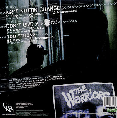 Image of Back Cover of 12" - EX/VG+ - BLAQ POET, Ain't Nuttin Changed / Don't Give A F*cc / Too Strong (Year Round Incorporated; YYR 0009, US 2009), Sleeve in shrink (opened).,  - 1546288S