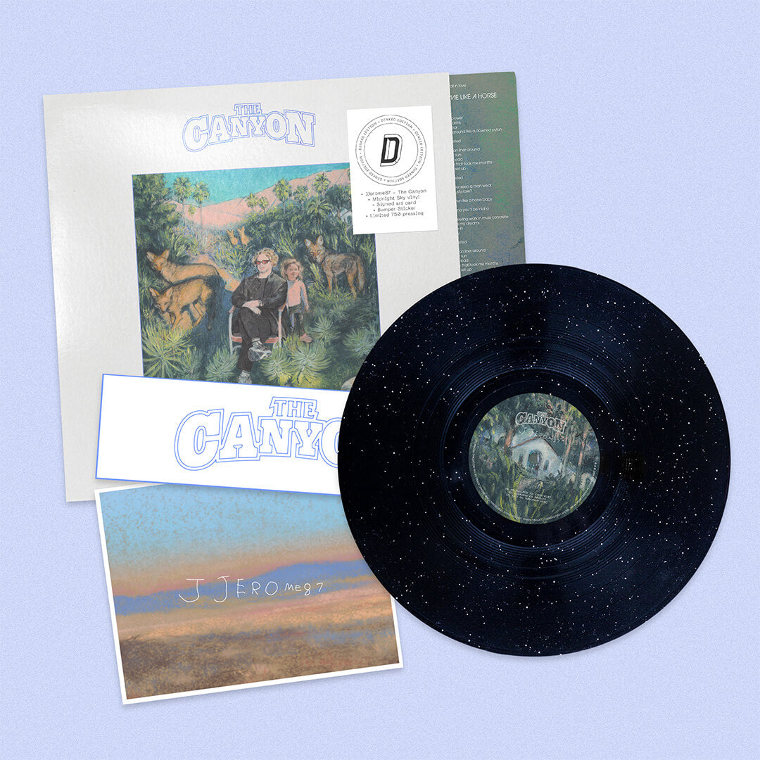 Image of Front Cover of LP - NEW/NEW - JJEROME87, The Canyon - Dinked Edition (Mushroom Music Group; MUSH034LP4, UK 2026, Limited Edition of 750, Dinked Edition No. 406, 'Midnight Sky' Colour Vinyl, Signed Art Card, Bumper Sticker.  ), , JJerome87 is the solo moniker of British songwriter, musician and frontman of the critically acclaimed Mercury Prize and Ivor Novello-winning band, alt-J. Recorded in LA alongside producer Carlos De La Gaza, a dedicated group of session musicians and a trio of female vocali