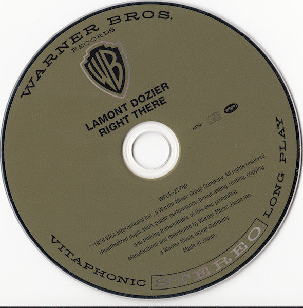 Image of Label Cover of CD - EX/EX - LAMONT DOZIER =          , Right There =        (Warner Bros. Records; WPCR-27769, Japan 2014 Reissue, With Obi), Opened Instore,  - 1556418S
