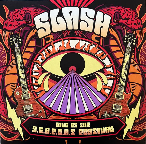 Image of Front Cover of 3xLP - EX/VG+ - SLASH, Live At The S.E.R.P.E.N.T. Festival (Ear Music; 0220817EMU, USA & Europe 2025, Gatefold, 3 Inners), Still In Opened Shrinkwrap With Hype Sticker,  - 1516646C