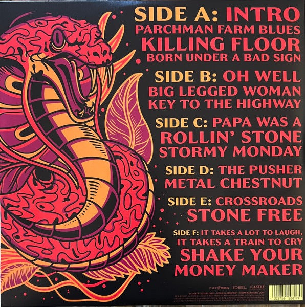 Image of Back Cover of 3xLP - EX/VG+ - SLASH, Live At The S.E.R.P.E.N.T. Festival (Ear Music; 0220817EMU, USA & Europe 2025, Gatefold, 3 Inners), Still In Opened Shrinkwrap With Hype Sticker,  - 1516646C