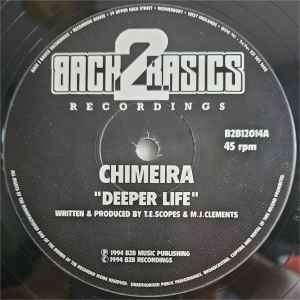 Image of Label Cover of 12" - G+/G - CHIMEIRA, Deeper Life / Jacobs Ladder (Back 2 Basics; B2B12014, UK 1994, Picture Sleeve), Heavily hairlined on both sides with lots of notable marks. Sleeve is very battered., A		Deeper Life	5:55AA		Jacobs Ladder	6:05 - 1516605C