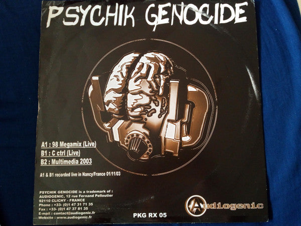Image of Back Cover of 12" - VG/VG - RADIUM, LiveXtrax EP (Psychik Genocide; PKGRX 05, France 2004), Light Marks only. Light creasing to sleeve,  - 1526381E