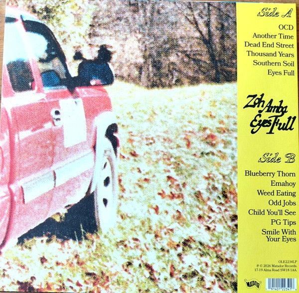 Image of Back Cover of LP - NEW - ZOH AMBA, Eyes Full (Matador; OLE2234LPE, UK 2026, Inner, Blue Vinyl), ,  - 2356143S