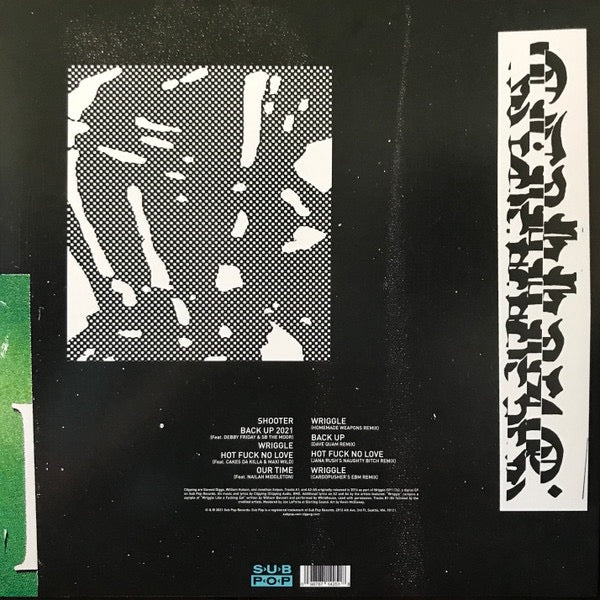 Image of Back Cover of LP - EX/VG+ - CLIPPING., Wriggle (Expanded) (Sub Pop; SP1425, US 2021, Inner), Still In Opened Shrinkwrap With Hype Sticker,  - 1616033C