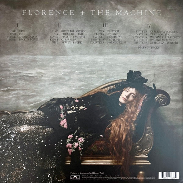 Image of Back Cover of 2xLP - EX/M - FLORENCE & THE MACHINE, Dance Fever (Polydor; 00602438936779, Europe 2022, Die Cut Gatefold Sleeve, Picture Disc), Still SEALED In Shrinkwrap,  - 1616045C
