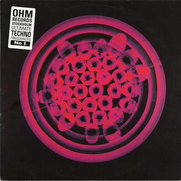 Image of Front Cover of 2x12" - G+/G+ - VARIOUS, Ohm Records Stockholm - Ultimate Techno Frequences (Ohm; OHM LP 2, Sweden 1992), Sleeve ringworn and creased with heavy wear to corners. Discs have light marks and faint hairlines, very harsh grading, very close to VG.,  - 1616066C
