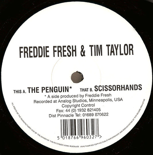 Image of Front Cover of 12" - /VG - FREDDIE FRESH & TIM TAYLOR, The Penguin / Scissorhands (Missile Records; Missile 10, UK 1996), ,  - 1616070C