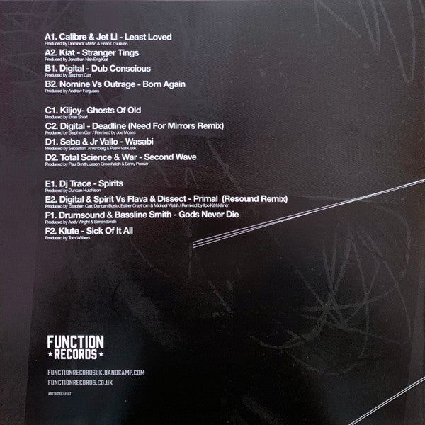 Image of Back Cover of 3x12" - VG/VG+ - VARIOUS, Shadows (Function; FUNC050, UK 2019, Picture Sleeve, Black Inners), ,  - 1626012E