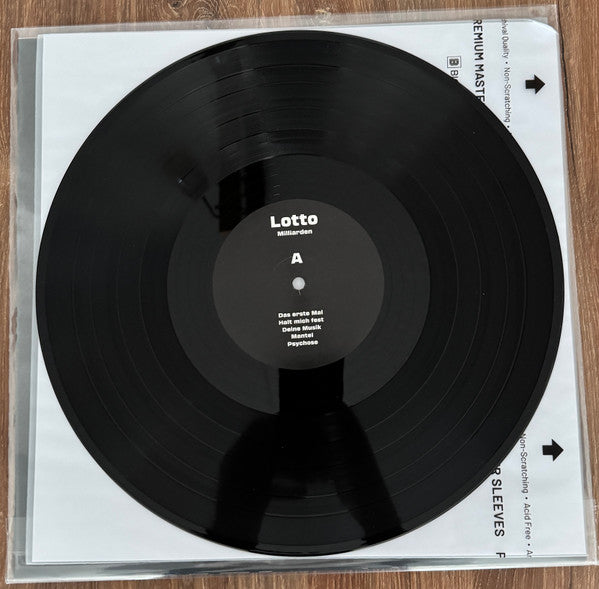 Image of Label Cover of LP - VG+/VG+ - MILLIARDEN, Lotto ([pias]; PIASDS5100LP, Germany 2024, Inner), ,  - 1646098S