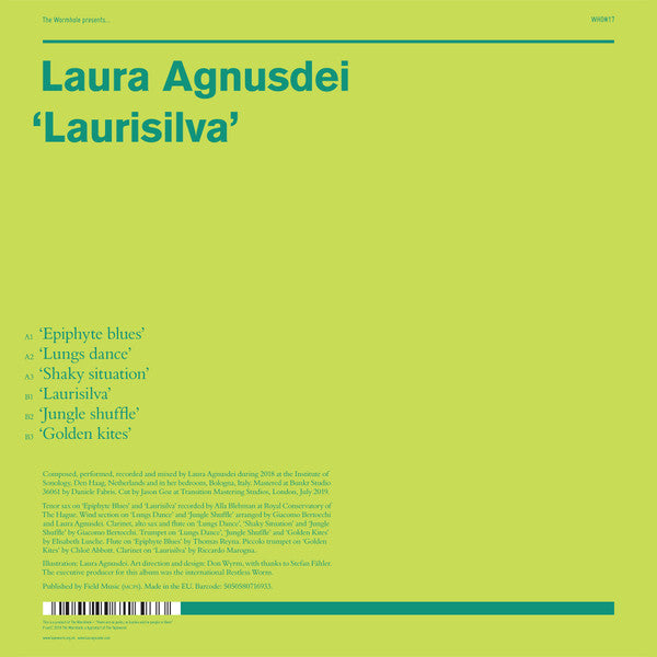 Image of Back Cover of LP - VG+/VG+ - LAURA AGNUSDEI, Laurisilva (The Wormhole; WHO#17, UK 2019, Picture Sleeve), ,  - 1626016E