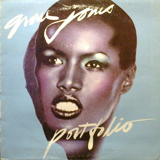 Image of Front Cover of LP - VG+/VG - GRACE JONES, Portfolio (Island Blue - Night and Day; ILPS 9470, UK 1977, Gatefold, Company Inner), ,  - 2326140E