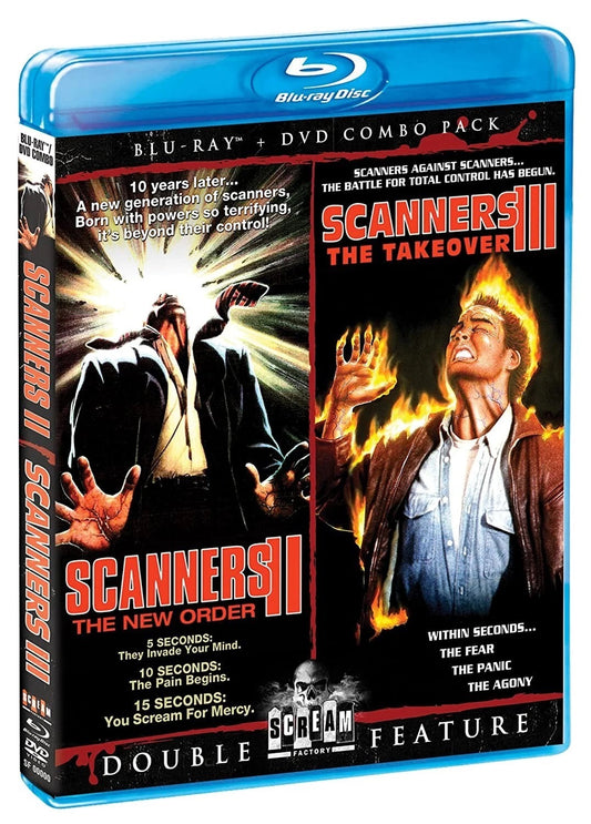 Image of Front Cover of 2xBlu-Ray - VG+/VG+ - CHRISTIAN DUGUAY, Scanners II: The New Order/Scanners III: The Takeover (Scream Factory; SF14276, UK , Blu ray + DVD, Region A US), ,  - 1636065E